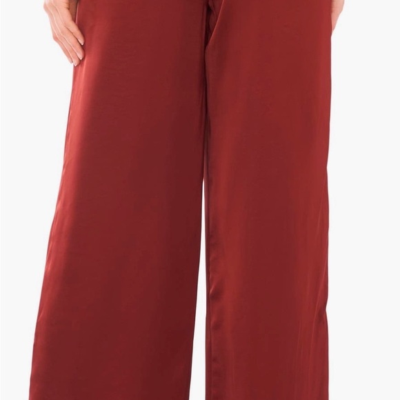 1.State NWT Drawstring Wide Pants | Dark Mahogany | Trousers | Medium | Luxury - Picture 2 of 7
